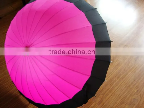 Japanese Umbrella 24 Ribs with Wood Shaft and Handle