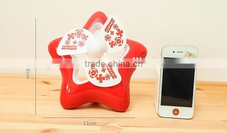 New products 2016 rechargeable star shape fan small usb powered fan 5V usb fan