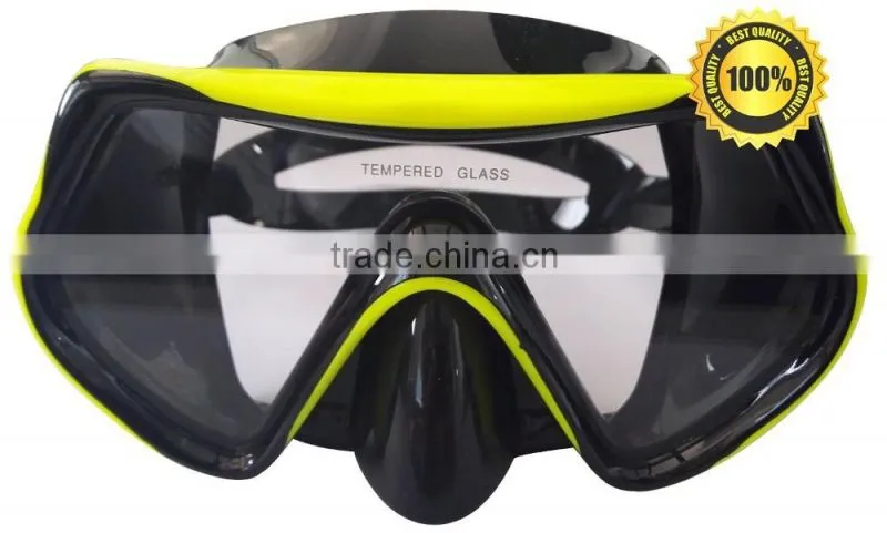 Mask and Snorkel Set for Adults - Anti-Fog Glass, Purge Valve, Snorkeling Splash Cap