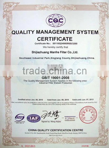 Hydraulic in line oil filter (OEM service)