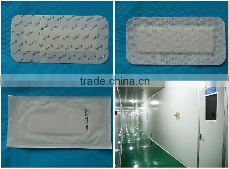 Medical disposable transparent wound dressing with frame