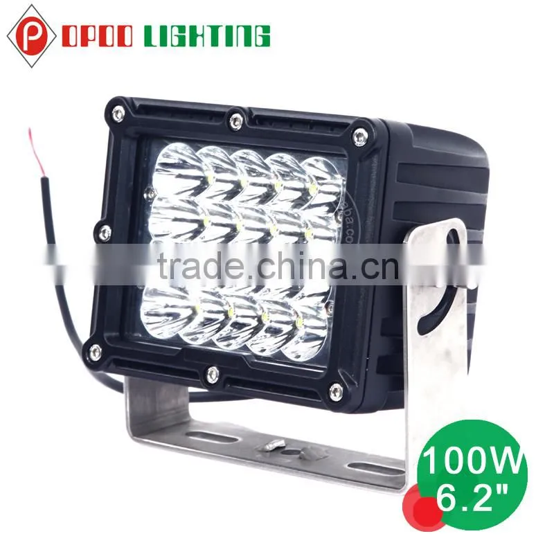 Top sale square 6 inch 100w led work light for suv atv jeep
