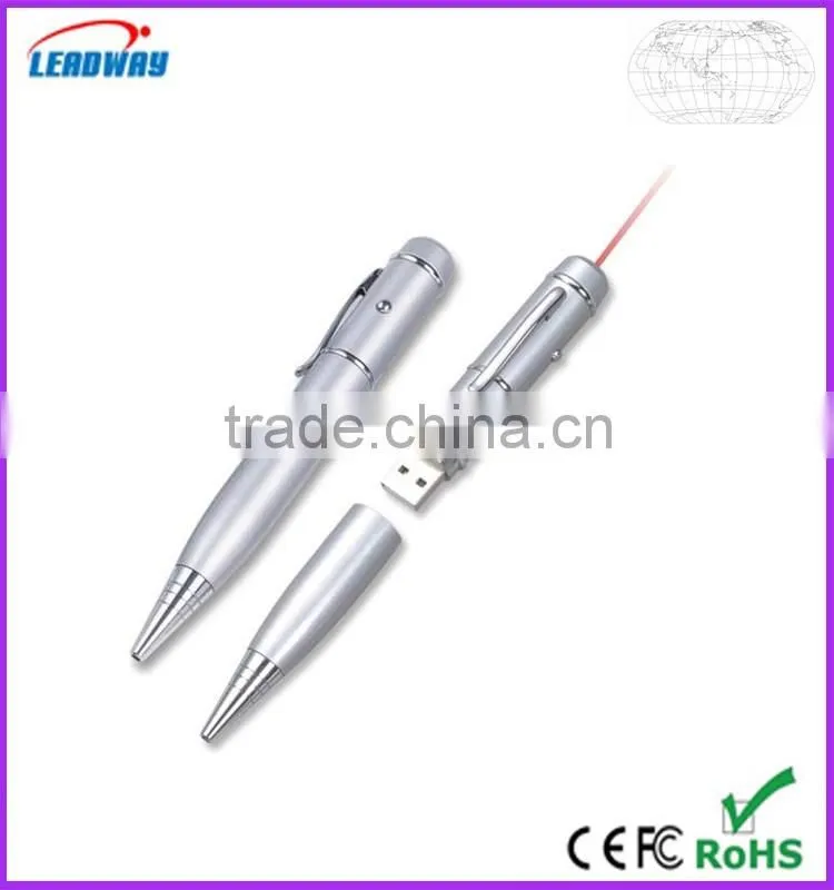 Hottest item laser pointer pendrive metal usb flash drive for school promotional gift
