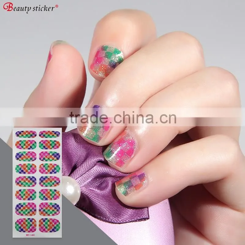 Wholesales Custom Glitter Full Nail Art Sticker