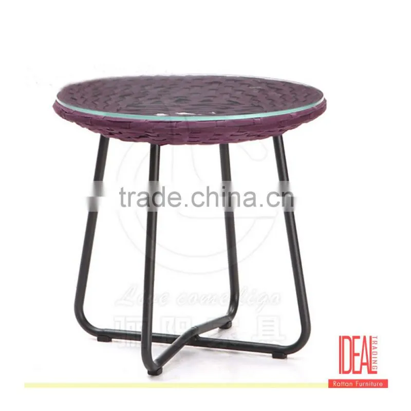 manufacturer good quality top service round rattan Chinese tea table