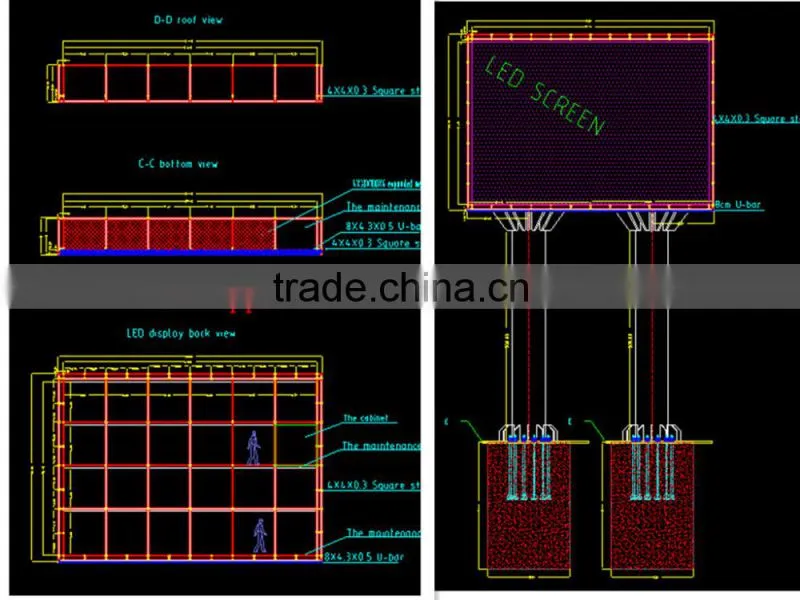 P16 rgb 7 segment led display