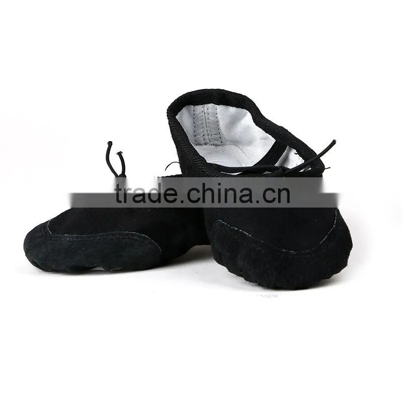 wholesale fashion style kids soft black and white stripe baby girl dance shoes