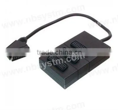 21pin Scart plug to 3 x 21pin Scart jacks box 30cm (,dvd-r)