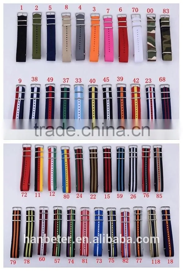 Colorful stripe rose gold buckle changeable 28mm watch strap for vogue men watches