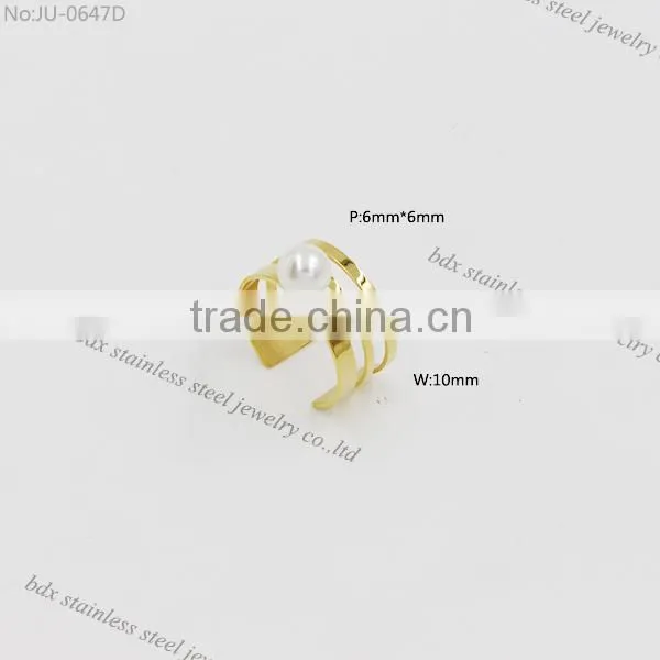 High Quality Stainless Steel Religious Classic Catholic Virgin Mary Blessed Mother Ring With Pearls Made In China Big Factory