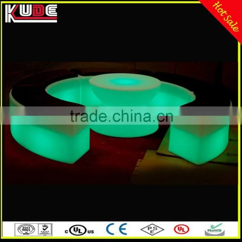 Popular Bar Stylish Rechargeable Plastic LED Bar Stool With Cusion
