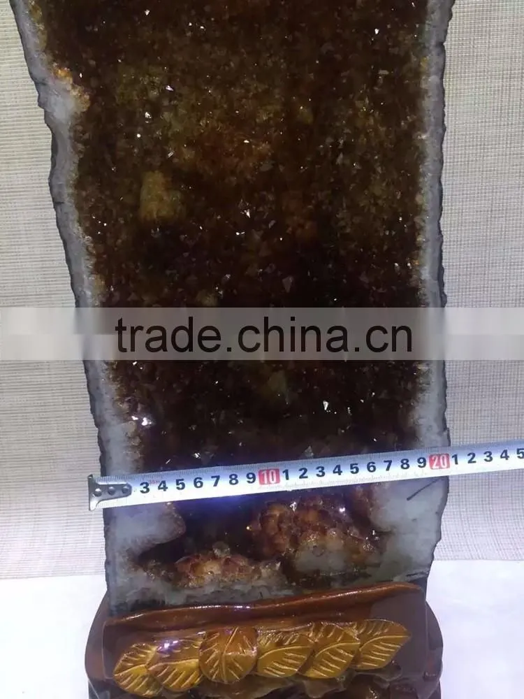 Natural Topaz Crystal Ornaments Citrine Geodes For Sale