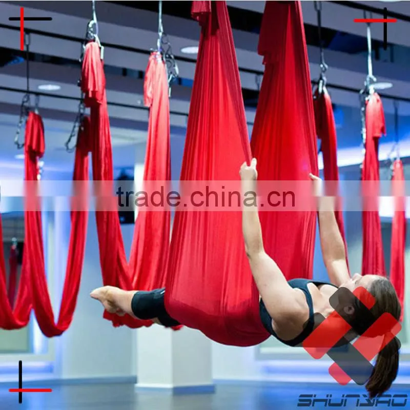 100% Shiny Nylon taffeta crepe yoga fabric bright yarn for Anti-Gravity Yoga Hammock Swing