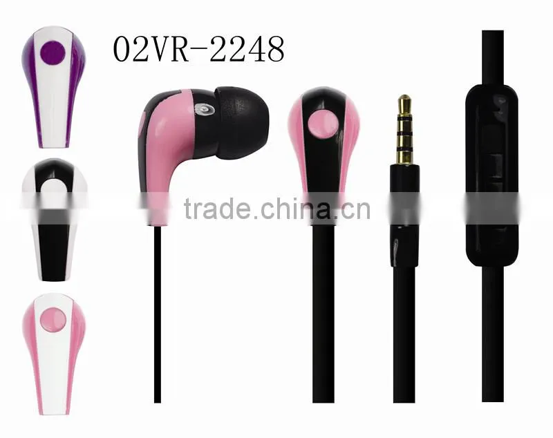 Earphone handfree earphone for Smart phone with 3.5mm pin earphone jack plug for