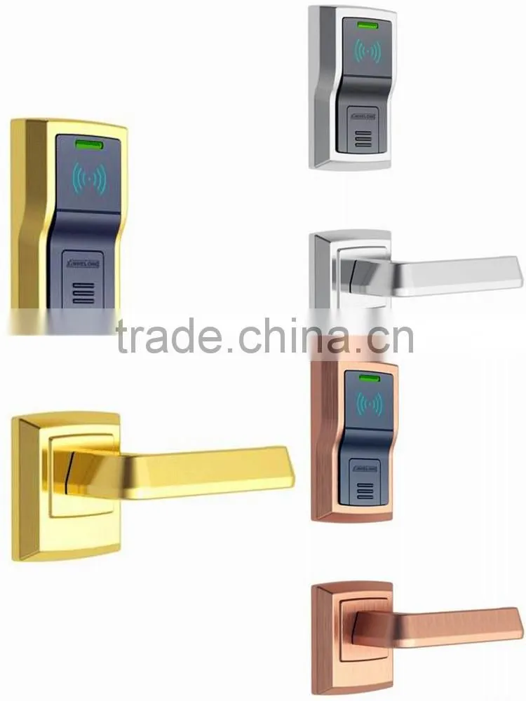 rfid card security handle safe electronic digital hotel smart keyless wireless lock system