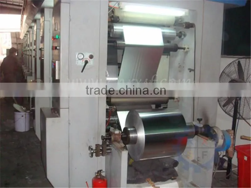 Rotogravure printing machine for foil