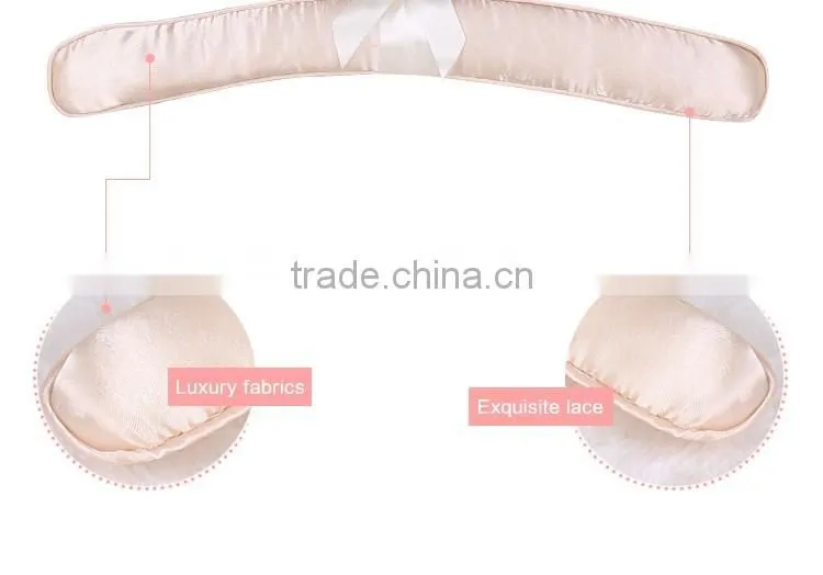 Fabric satin padded clothes hanger wholesale