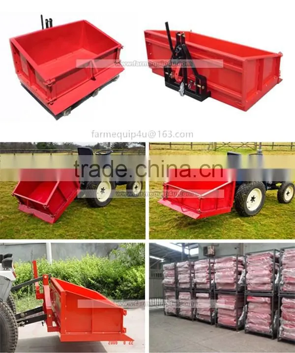 Tractor tipping transport box with 3-point linkage mounted ; Agriculture machinery manufacturer