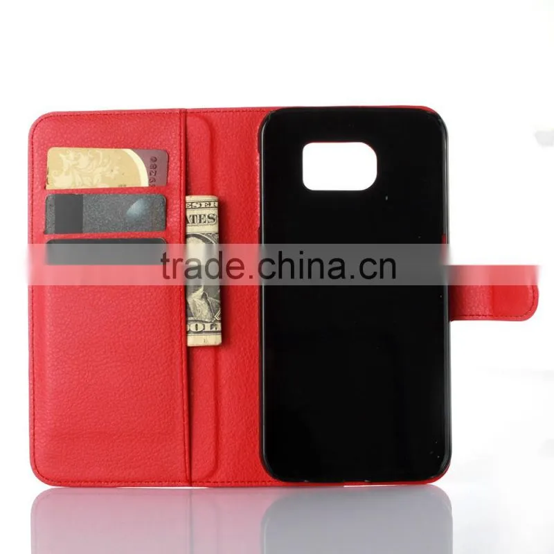 Wholesale Folio Stand Case for Samsung GALAXY S7 Plus PU Leather Flip Cover with Wallet