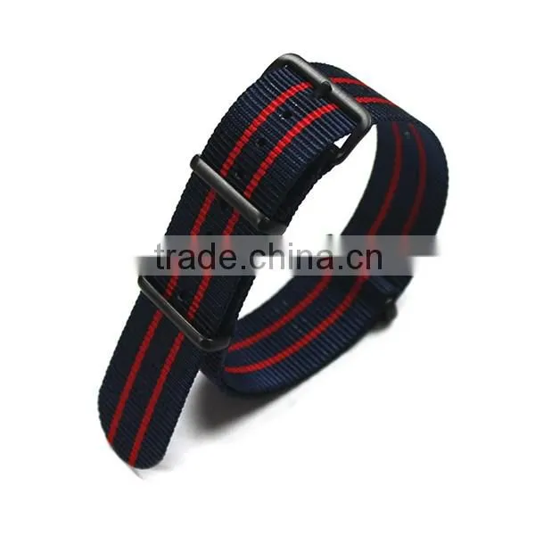 20mm stripe 1 piece nato strap pvd black hardware