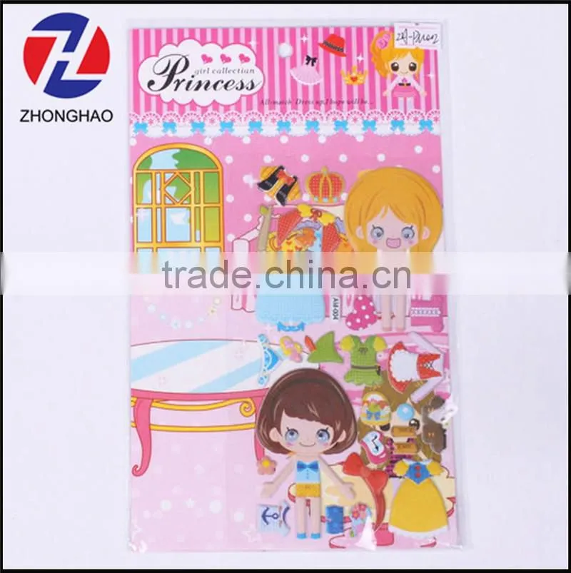 Hot sell wholesale personalized puffy sticker for girls