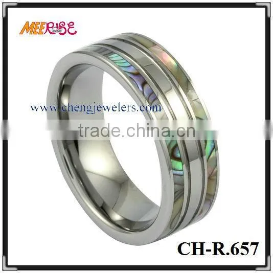 Fashion high polished black ceramic finger rings