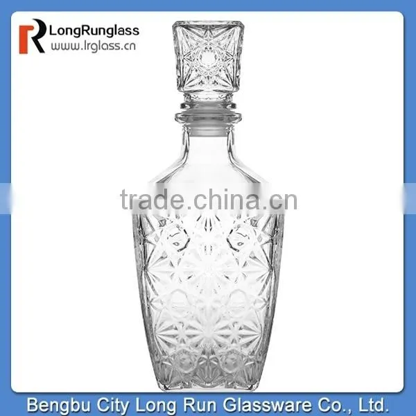 manufacturer traditional carved crystal decanter with stoppor