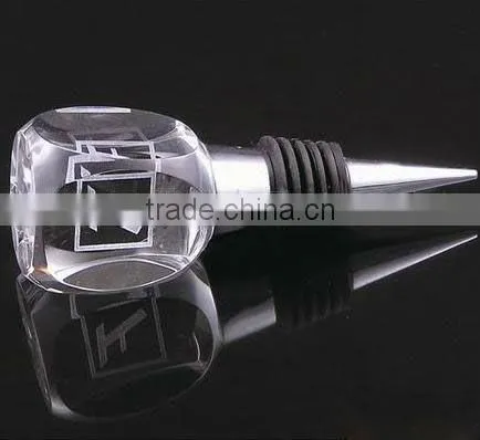 Fashion Laser engraving crystal wine stopper