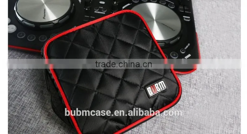 Fashion Black 32 Capacity 230D Space Twill PVC Fabric DVD Case CD Holder personalized cd case dvd cases
