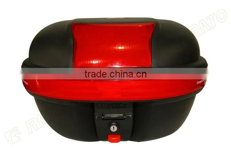 Fast delivery black red motorcycle storeage tail box