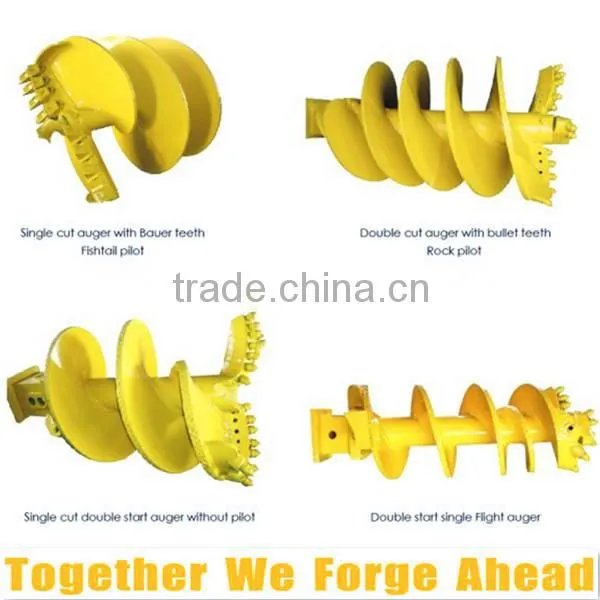 single-head single-spiral rock drilling auger