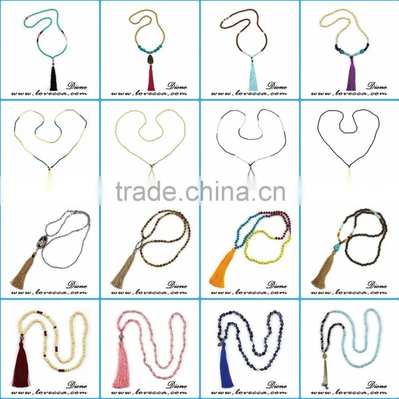 Personalized customized wholesale fashion yellow Tassel Pendant necklace