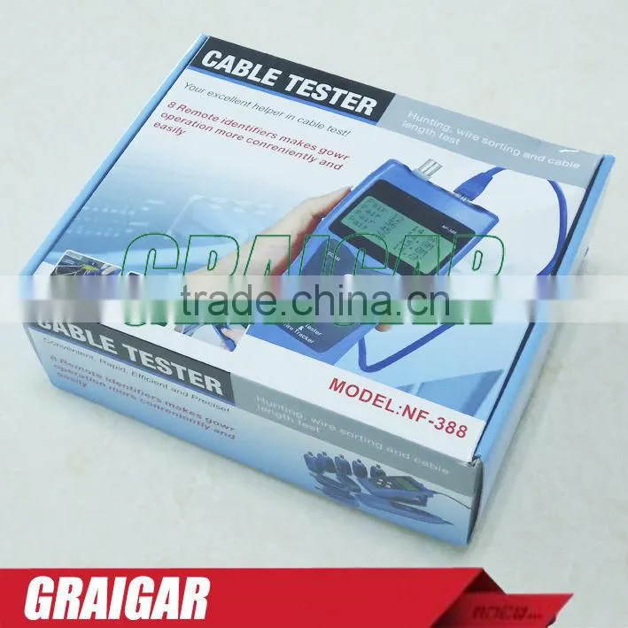 Multipurpose LAN Cable Tester NF-388 Testing Network Coaxial Telephone USB Cable with 8 Remote Identifier Cable Length Tester