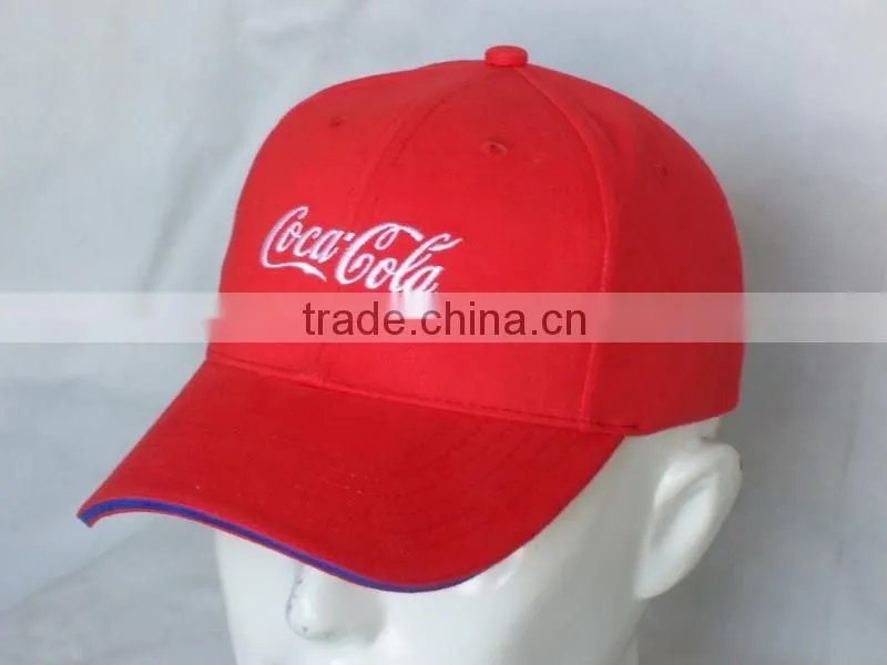 Custom red embroidered hat bands