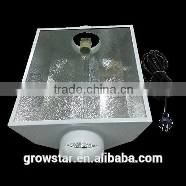 grow light reflector cool hood 6"with flip down glass