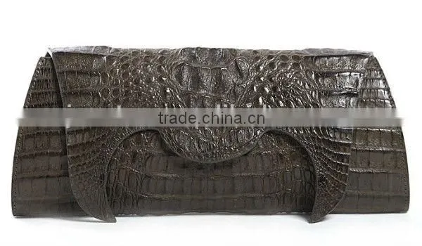 real crocodile skin handbags genuine leather purse wholesale leather clutch bag