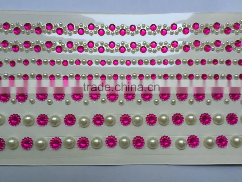 glitter self adhensive diamant crystal rhinestone sticker sheets