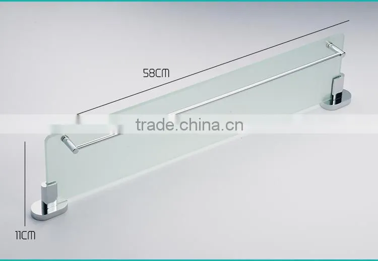 2015News modern design Bathroom accessories frosted simple desgin hardware zinc alloy glass shelf