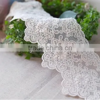 custom high quality fashion lace trim for decoration