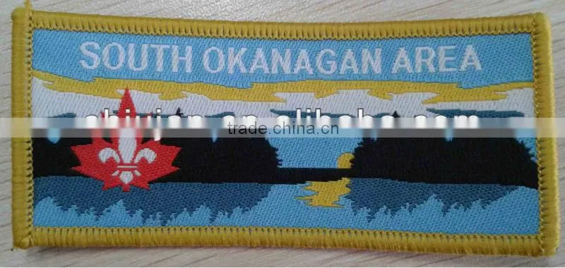 custom design garment weaving label chevron patch