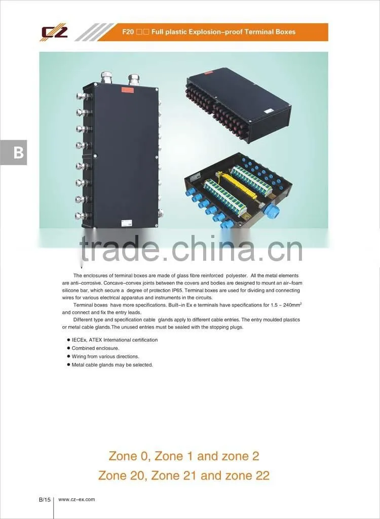 2016 Hot Sale Full Plastic Explosion Proof Junction Box