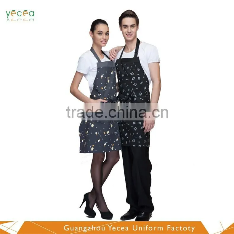 2016 Cotton/PVC Stripe Pattern Chef Apron in cooking/cleaning/garden industry uniform wholesale&Customisation logo