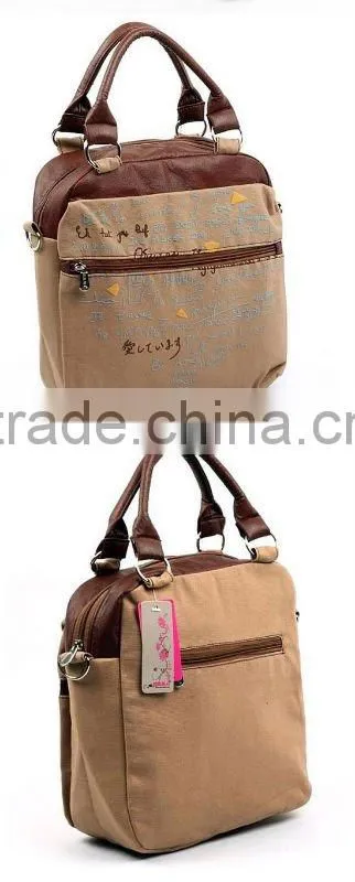 zhejiang bags factory canvas shoulder bag lady handbags