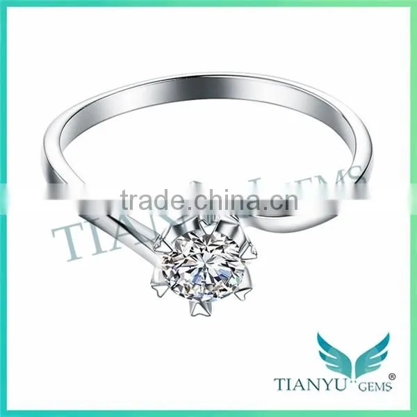 925 Sliver Wedding Rings Foreverone 8 Hearts & Arrows VVS1 E-F Round Cut Moissanite Diamond Engagement Rings