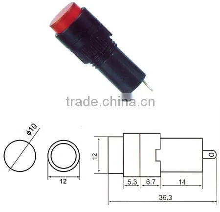 2015 waterproof plastic 10mm 230v led neon green lantern led lamp 2015 new waterproof 8mm metal signal led tube 24 volt led ind