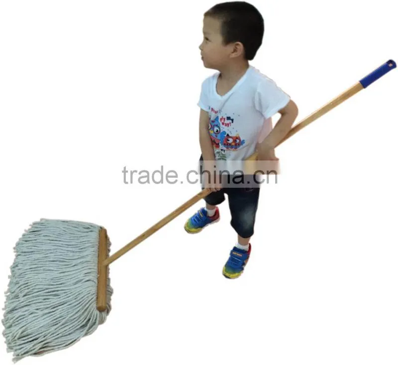 Eco-friendly cotton mop with wood handle