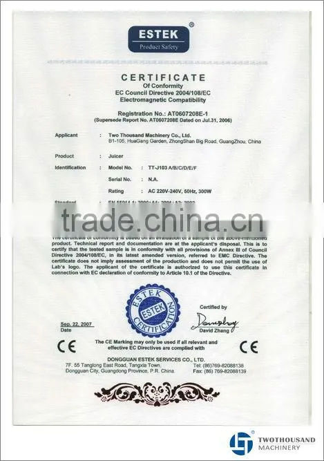 Orange Squeezer - Automatic Type, 20 Pcs / Min, CE, TT-J103C