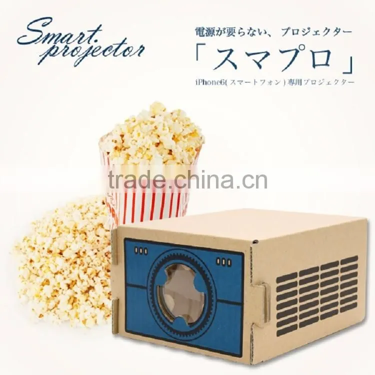 Functional compact data show projector for iPhone requiring no electricity