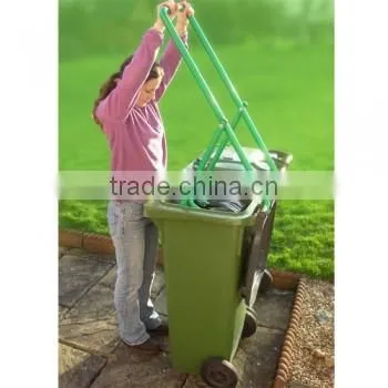 Wheelie bin compactor rubbish bag squash product assenbled garbage