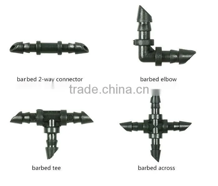 Agriculture Irrigation 4mm Hose Connectors Mini Barbed Tee